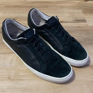 Black Leather and Suede Vans